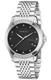  Shop Authentic Gucci G Timeless Diamonds Black Dial Silver Steel Strap Watch For Women - YA126408 - Luxxuri