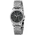  Shop Authentic Gucci G Timeless Diamonds Mother of Pearl Black Dial Silver Mesh Bracelet Watch For Women - YA126507 - Luxxuri