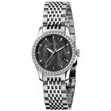  Shop Authentic Gucci G Timeless Diamonds Mother of Pearl Black Dial Silver Mesh Bracelet Watch For Women - YA126507 - Luxxuri