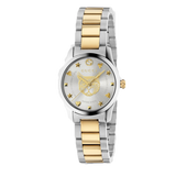  Shop Authentic Gucci G Timeless Quartz Mother of Pearl Dial Two Tone Steel Strap Watch For Women - YA1265012 - Luxxuri