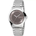 Gucci G Timeless Brown Dial Silver Steel Strap Watch For Men - YA126406