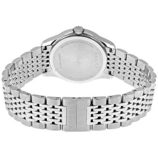  Shop Authentic Gucci G Timeless Diamonds Mother of Pearl Dial Silver Mesh Bracelet Watch For Women - YA126508 - Luxxuri