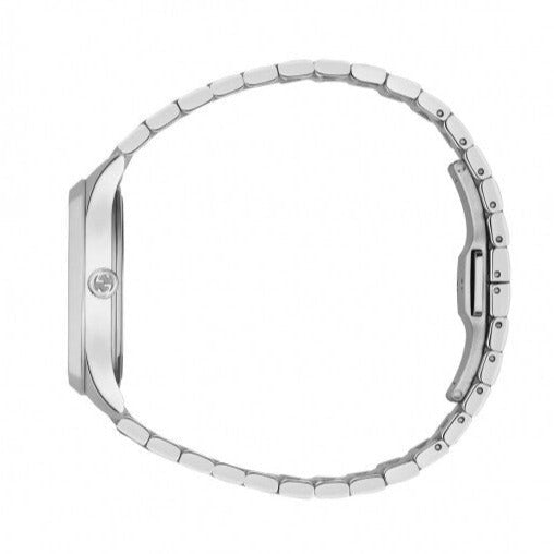  Shop Authentic Gucci G Timeless Quartz Mother of Pearl Pink Dial Silver Steel Strap Watch for Women - YA1264166 - Luxxuri