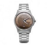  Shop Authentic Gucci G Timeless Brown Dial Silver Steel Strap Watch For Men - YA126445 - Luxxuri