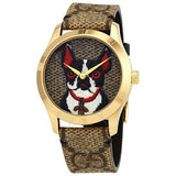  Shop Authentic Gucci G Timeless Brown Dial Brown Leather Strap Watch For Women - YA1264056 - Luxxuri