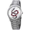 Gucci G Timeless Silver Dial Silver Steel Strap Watch For Women - YA1264076