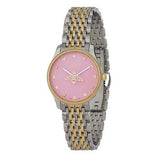  Shop Authentic Gucci G Timeless Quartz Pink Dial Two Tone Steel Strap Watch For Women - YA1265030 - Luxxuri