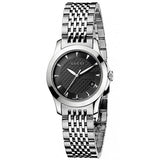  Shop Authentic Gucci G Timeless Black Dial Silver Steel Strap Watch For Women - YA126502 - Luxxuri