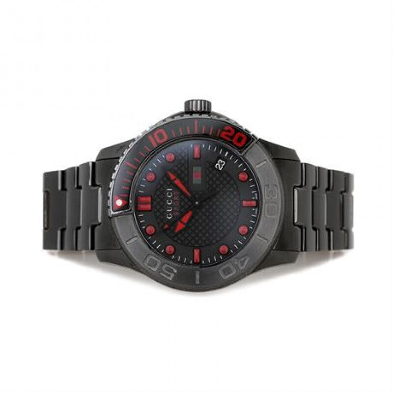  Shop Authentic Gucci G Timeless Sport Black Dial Black Steel Strap Watch For Men - YA126230 - Luxxuri
