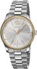  Shop Authentic Gucci G Timeless Quartz Silver Dial Two Tone Steel Strap Watch for Women - YA1265063 - Luxxuri