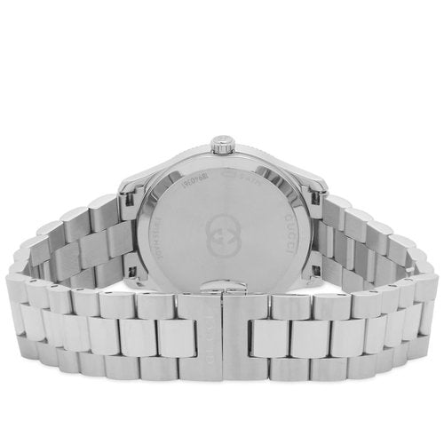  Shop Authentic Gucci G Timeless Diamonds White Dial Silver Steel Strap Watch for Women - YA1265064 - Luxxuri
