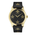  Shop Authentic Gucci G Timeless Bee Motif Black Dial Black Leather Strap Watch For Women - YA1264055 - Luxxuri
