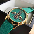  Shop Authentic Gucci G Timeless Bee Green Dial Green Leather Strap Watch For Women - YA1264065 - Luxxuri