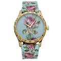  Shop Authentic Gucci G Timeless Floral Turquoise Dial Turquoise Leather Strap Watch For Women - YA1264085 - Luxxuri