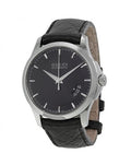  Shop Authentic Gucci G Timeless Quartz Black Dial Black Leather Strap Watch for Men - YA126413 - Luxxuri