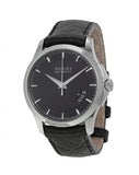  Shop Authentic Gucci G Timeless Quartz Black Dial Black Leather Strap Watch for Men - YA126413 - Luxxuri