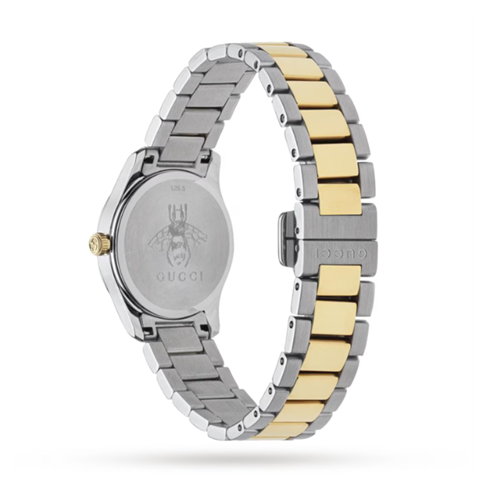  Shop Authentic Gucci G Timeless Quartz Diamonds Silver Dial Two Tone Steel Strap Watch For Women - YA1265016 - Luxxuri
