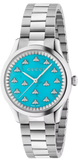  Shop Authentic Gucci G Timeless Quartz Turquoise Dial Silver Steel Strap Unisex Watch - YA1265044 - Luxxuri