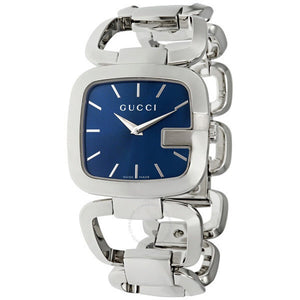  Shop Authentic Gucci G Gucci Blue Dial Silver Steel Strap Watch For Women - YA125405 - Luxxuri