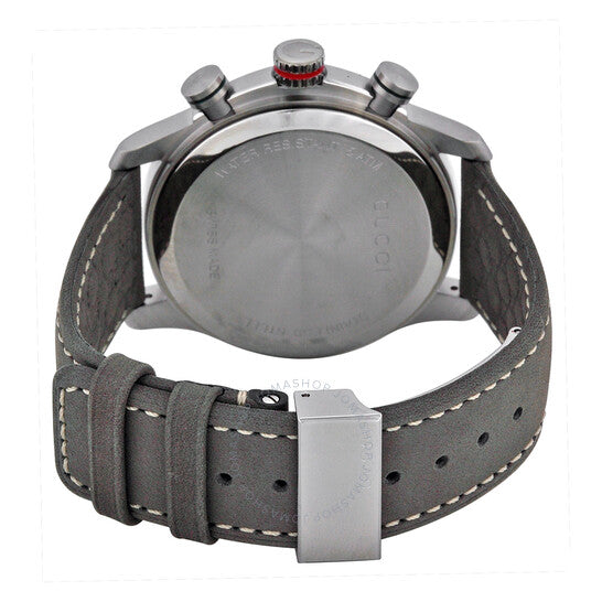  Shop Authentic Gucci G Timeless Chronograph Grey Dial Grey Leather Strap Watch For Men - YA126242 - Luxxuri