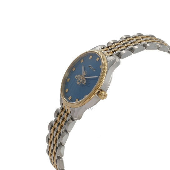  Shop Authentic Gucci G Timeless Quartz Blue Dial Two Tone Steel Strap Watch For Women - YA1265029 - Luxxuri
