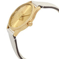  Shop Authentic Gucci G Timeless Quartz Gold Dial Beige Leather Strap Watch For Women - YA1264180 - Luxxuri