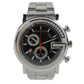  Shop Authentic Gucci G Chrono Diamonds Black Dial Silver Steel Strap Watch For Men - YA101324 - Luxxuri