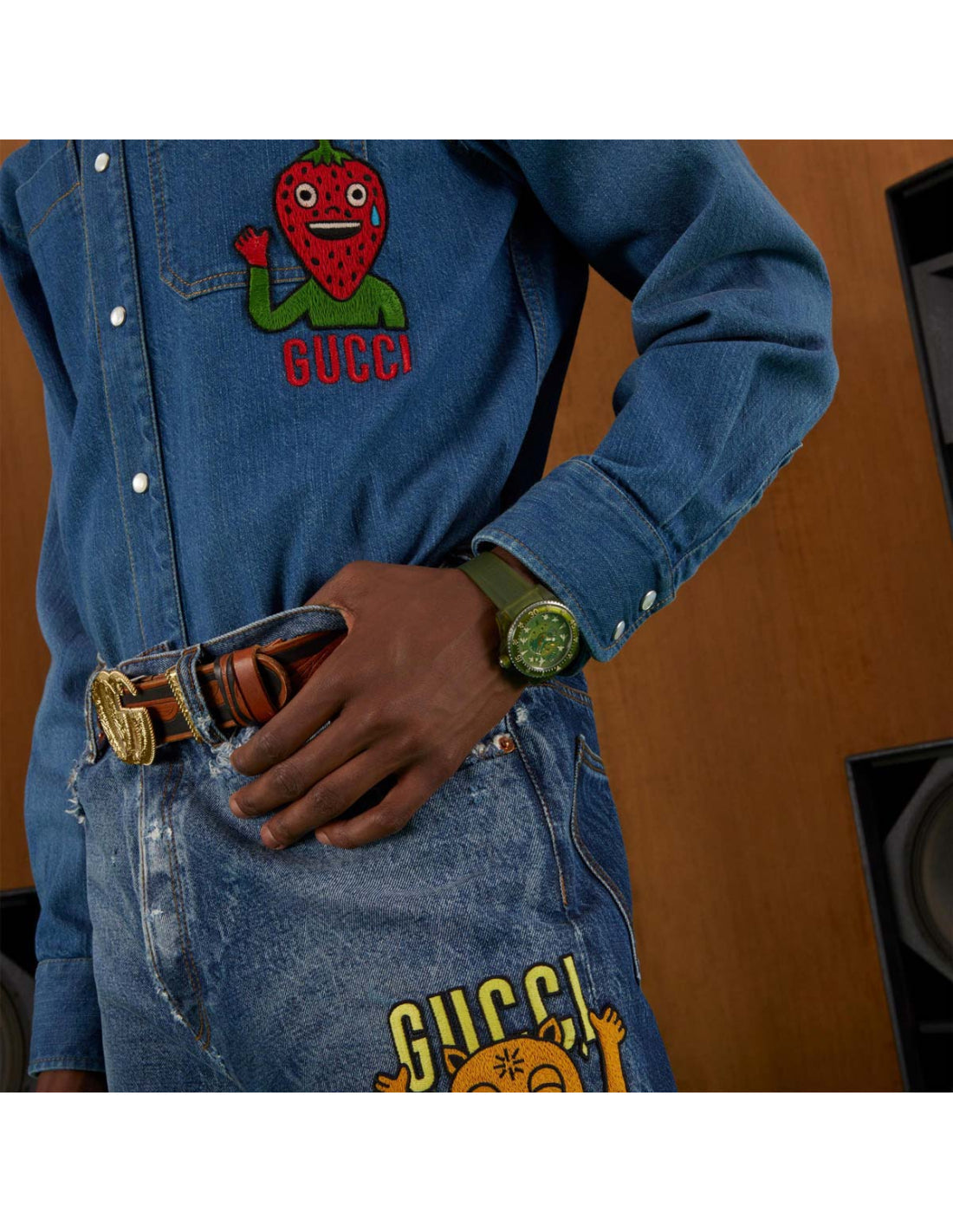  Shop Authentic Gucci Dive Automatic Green Dial Green Rubber Strap Unisex Watch - YA136345 - Luxxuri