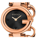  Shop Authentic Gucci Guccissima Collection Quartz Black Dial Rose Gold Steel Strap Watch For Women - YA134509 - Luxxuri