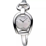  Shop Authentic Gucci Horsebit Collection Diamonds Mother of Pearl Dial Silver Steel Strap Watch For Women - YA139506 - Luxxuri