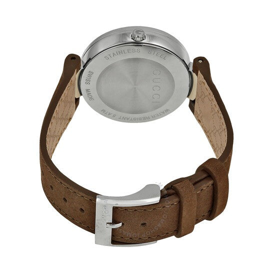  Shop Authentic Gucci Interlocking G Brown Dial Brown Leather Strap Watch For Men - YA133319 - Luxxuri