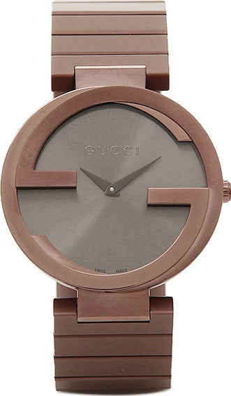  Shop Authentic Gucci Interlocking G Quartz Brown Dial Brown Steel Strap Watch for Women -  YA133317 - Luxxuri