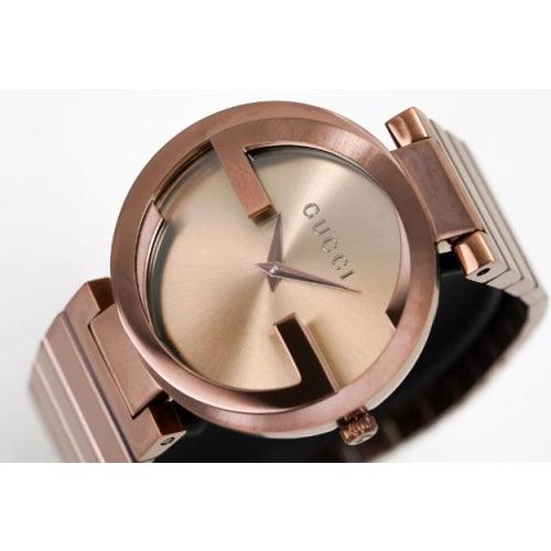  Shop Authentic Gucci Interlocking G Quartz Brown Dial Brown Steel Strap Watch for Women -  YA133317 - Luxxuri