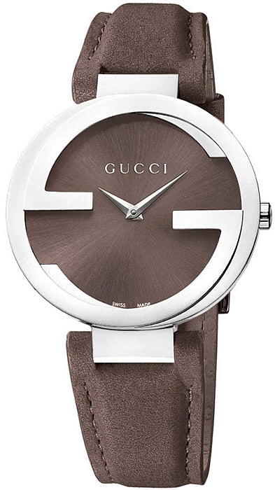  Shop Authentic Gucci Interlocking G Brown Dial Brown Leather Strap Watch For Men - YA133319 - Luxxuri