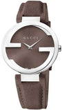  Shop Authentic Gucci Interlocking G Brown Dial Brown Leather Strap Watch For Men - YA133319 - Luxxuri