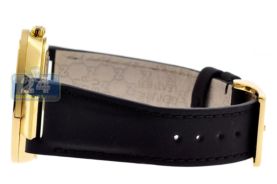  Shop Authentic Gucci Interlocking G Grammy Special Edition Black Dial Black Leather Strap Watch for Women - YA133312 - Luxxuri