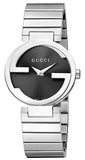  Shop Authentic Gucci Interlocking G Quartz Black Dial Black Steel Strap Watch For Women - YA133502 - Luxxuri
