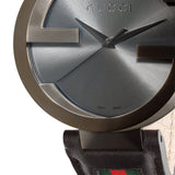  Shop Authentic Gucci Interlocking G XL Black Dial Red & Green Leather Strap Watch For Men - YA133206 - Luxxuri