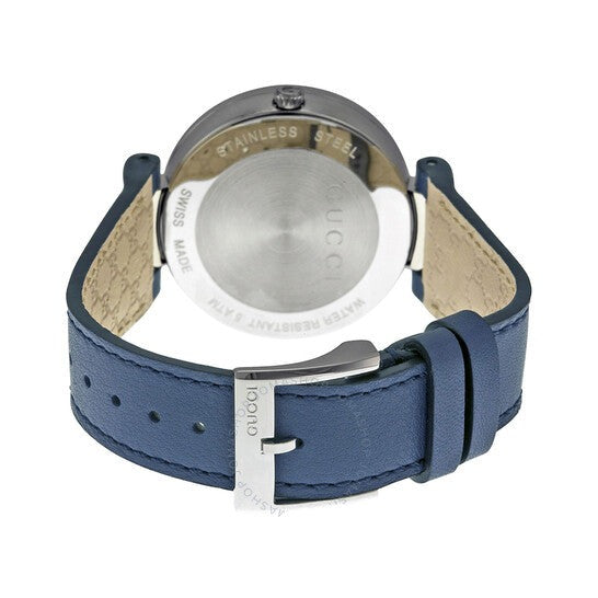 Shop Authentic Gucci Interlocking G Blue Dial Blue Leather Strap Watch For Women - YA133322 - Luxxuri