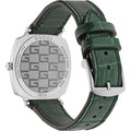 Shop Authentic Gucci Grip Quartz Silver Dial Green Leather Strap Watch For Women - YA157404 - Luxxuri