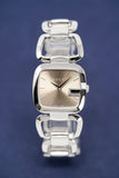  Shop Authentic Gucci G Brown Square Brown Dial Silver Steel Strap Watch For Women - YA125402 - Luxxuri