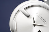  Shop Authentic Gucci G Interlocking Silver Dial Silver Steel Strap Watch For Women - YA133308 - Luxxuri