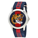  Shop Authentic Gucci G Timless Le Marche Des Merveilles Blue & Red Dial Blue & Red Nylon Strap Unisex Watch  - YA126495 - Luxxuri