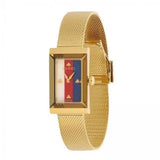  Shop Authentic Gucci G-Frame Mother of Pearl Dial Yellow Gold Mesh Bracelet Watch For Women - YA147410 - Luxxuri