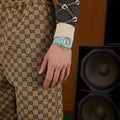  Shop Authentic Gucci Dive Automatic Green Dial Green Rubber Strap Unisex Watch - YA136344 - Luxxuri