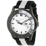  Shop Authentic Gucci G Timeless XL White Dial Two Tone NATO Strap Watch For Men - YA126243 - Luxxuri