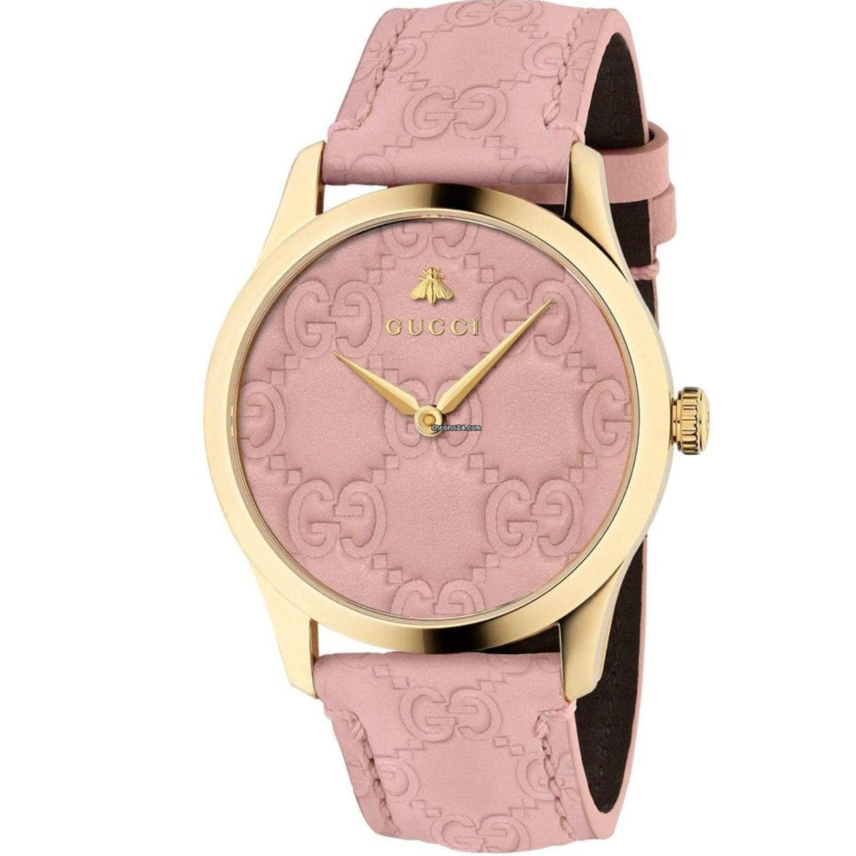  Shop Authentic Gucci G Timeless Quartz Lilac Dial Lilac Leather Strap Watch For Women - YA1264098 - Luxxuri