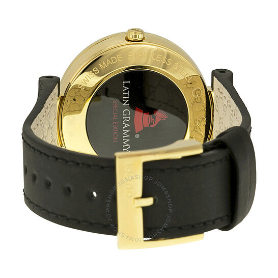  Shop Authentic Gucci Interlocking G Grammy Special Edition Black Dial Black Leather Strap Watch for Women - YA133312 - Luxxuri