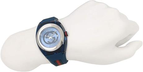  Shop Authentic Gucci Sync Quartz Blue Dial Blue Rubber Strap Watch For Men - YA137304 - Luxxuri