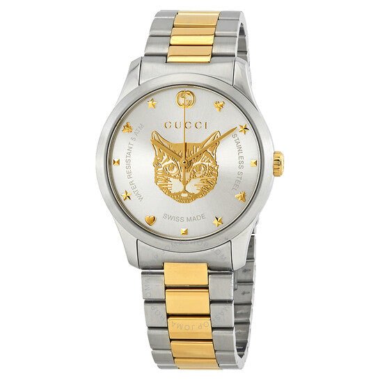  Shop Authentic Gucci G Timeless Silver Dial Two Tone Steel Strap Watch For Women - YA1264074 - Luxxuri